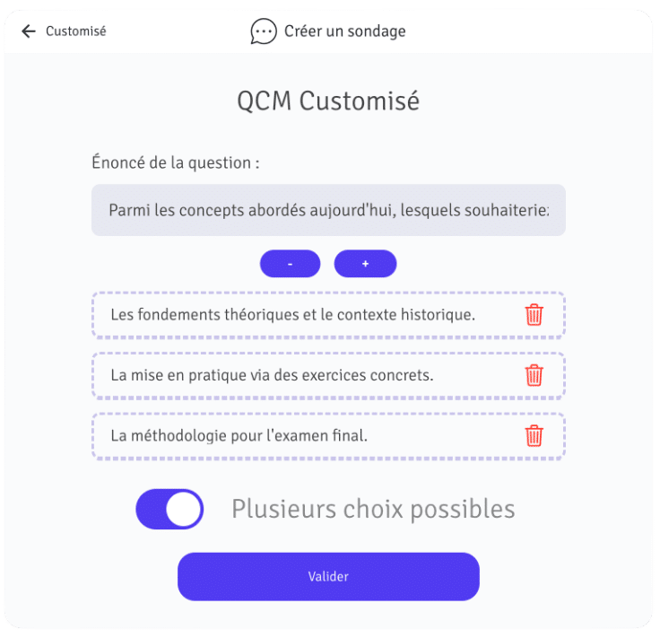 choix multiples